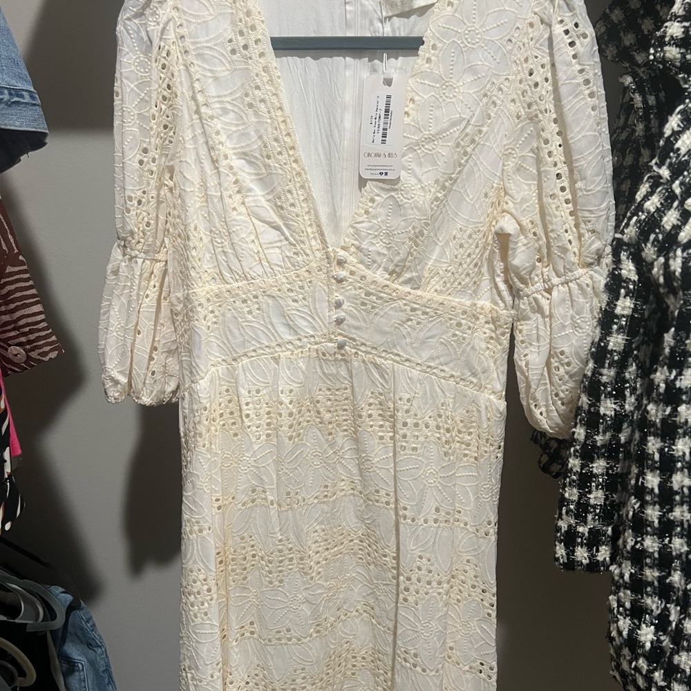 Elegant Cream Lace Dress